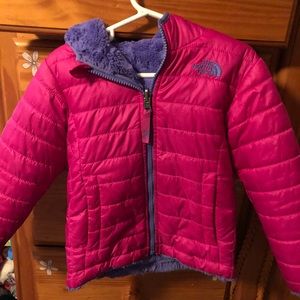 Girls North Face coat 4t reversible